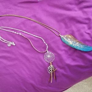 Feather necklaces